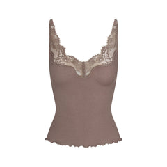 Rib Knit Lace Cami