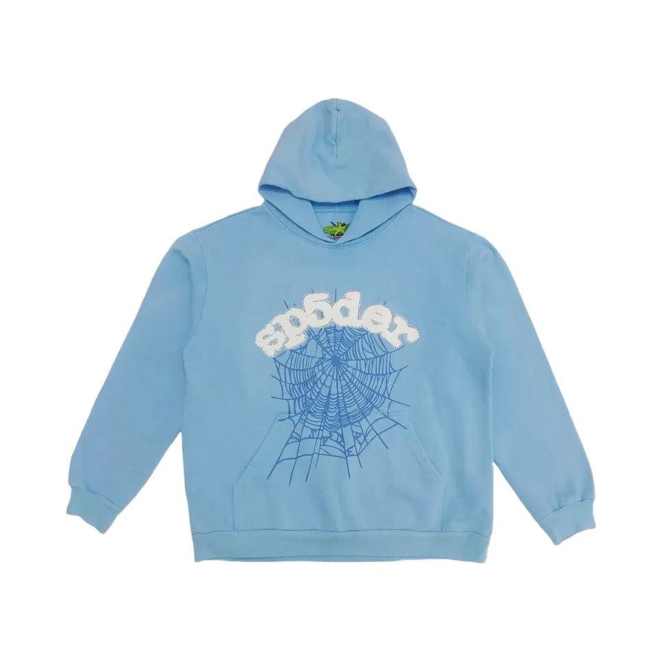 Sp5der Web Hoodie Sky Blue