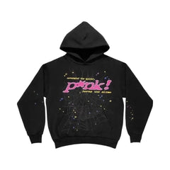 Sp5der P*nk Hoodie Black
