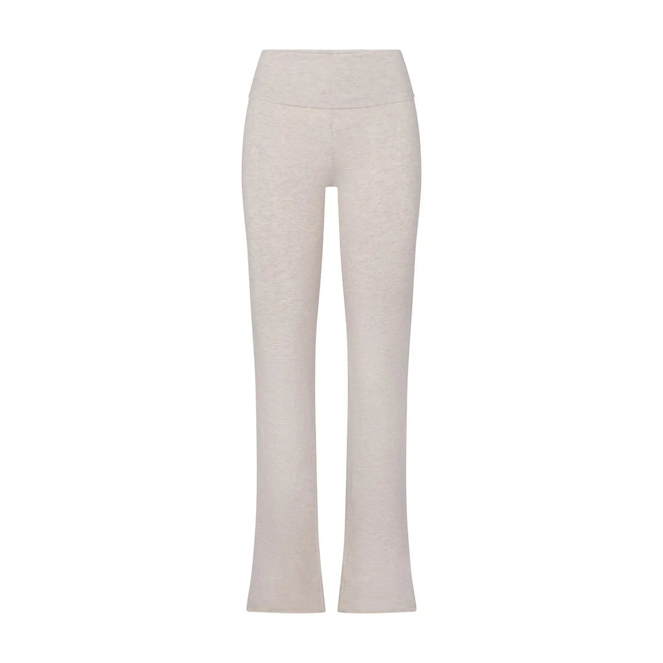 Skims Cotton Jersey Foldover Pant Heather Oatmeal