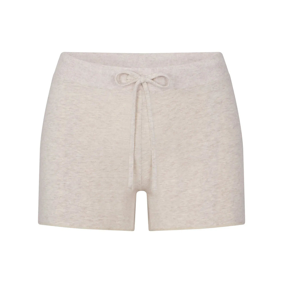 Skims Cotton Jersey Short Heather Oatmeal
