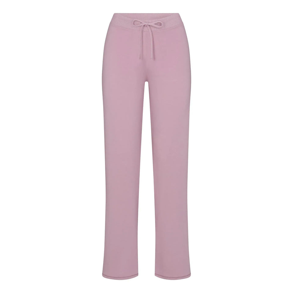 Skims Cotton Jersey Straight Leg Pant Dusk