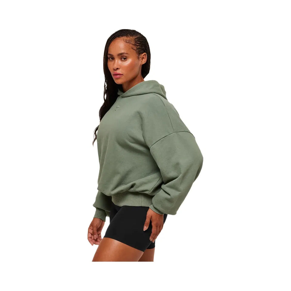 Gymshark Power Washed Oversized Hoodie - Unit Green/Acid Wash Small Ball