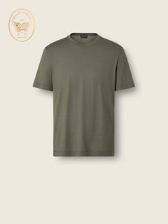 Zegna Dark Taupe Vellus Aureum T-Shirt