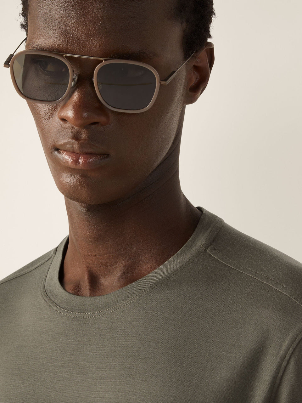 Zegna Dark Taupe Vellus Aureum T-Shirt