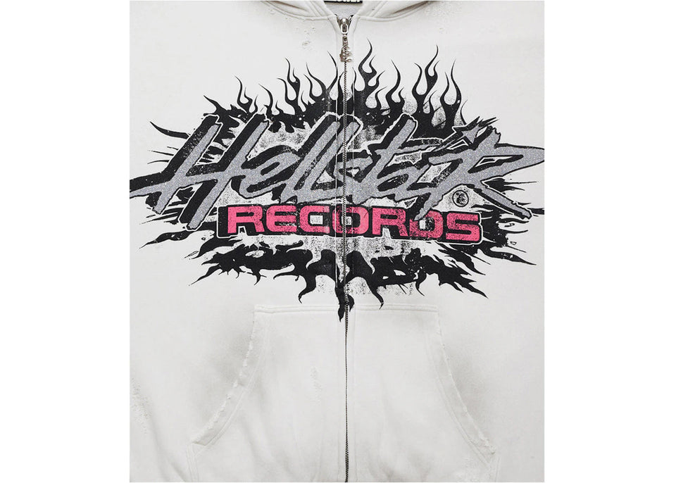 Hellstar Records Glitter Zip Up White