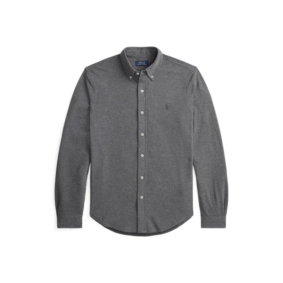 Slim Fit Button-Down Plain Shirt