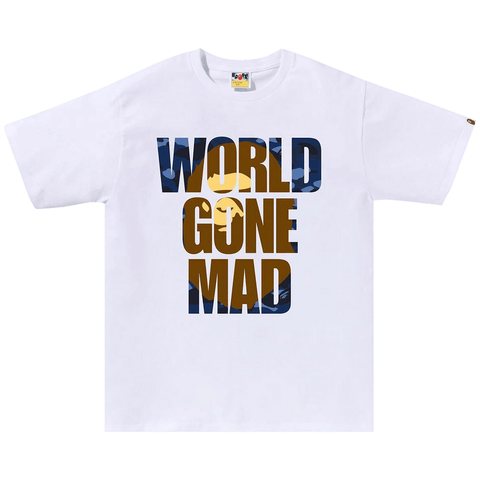 BAPE Color Camo WGM Ape Head Overlap T-Shirt White