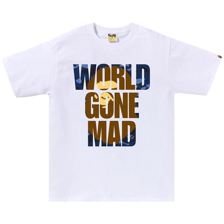 BAPE Color Camo WGM Ape Head Overlap T-Shirt White