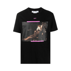 Off-White Arrow Caravaggio St Fran Slim Shorts-Sleeve T-Shirt Black
