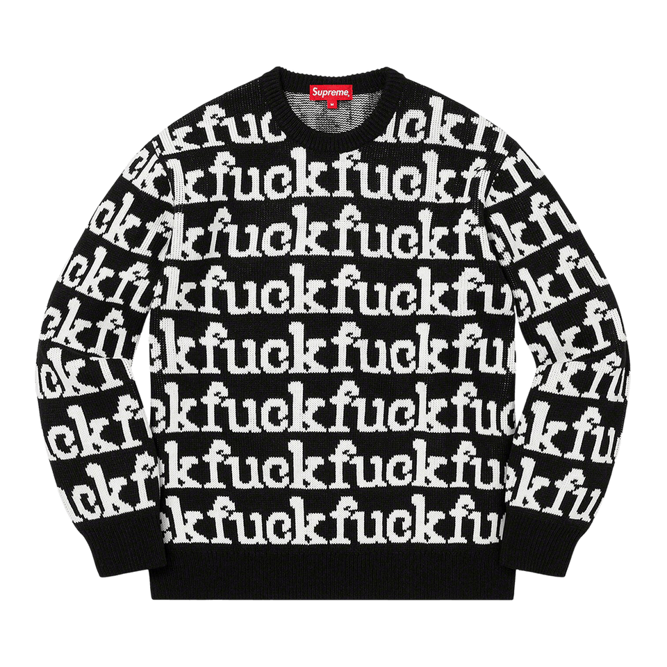Supreme Fuck Sweater Black