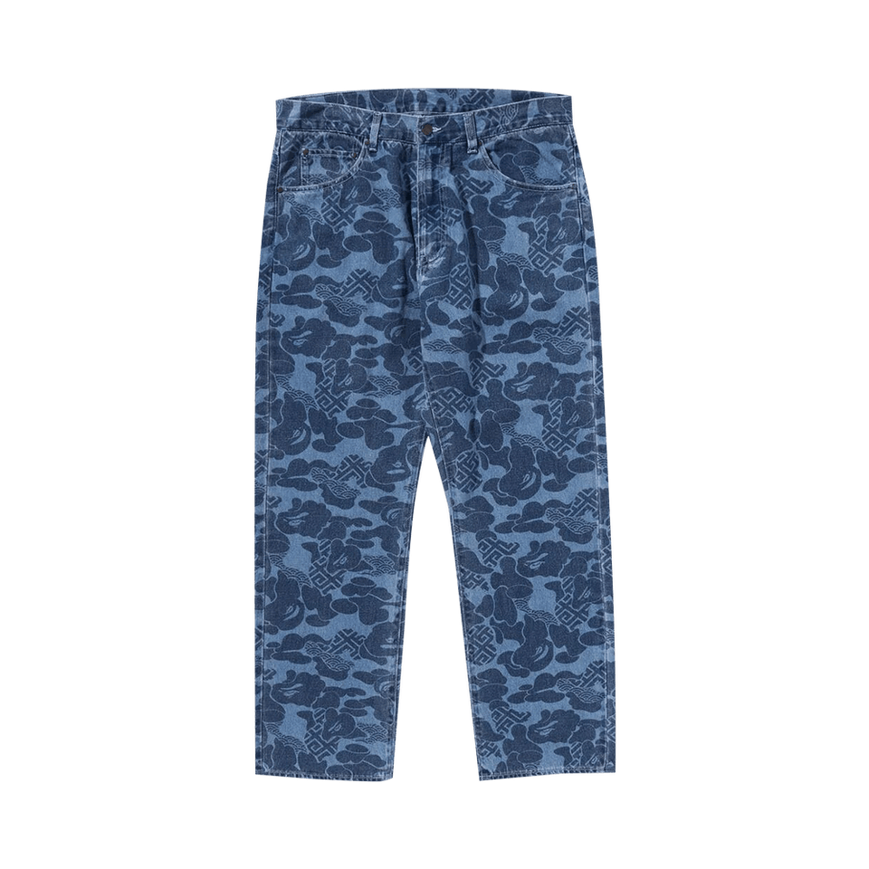 BAPE Asia Camo Denim Pants Indigo