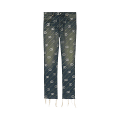 Gucci Crystal Interlocking G Denim Pant Blue/Mix