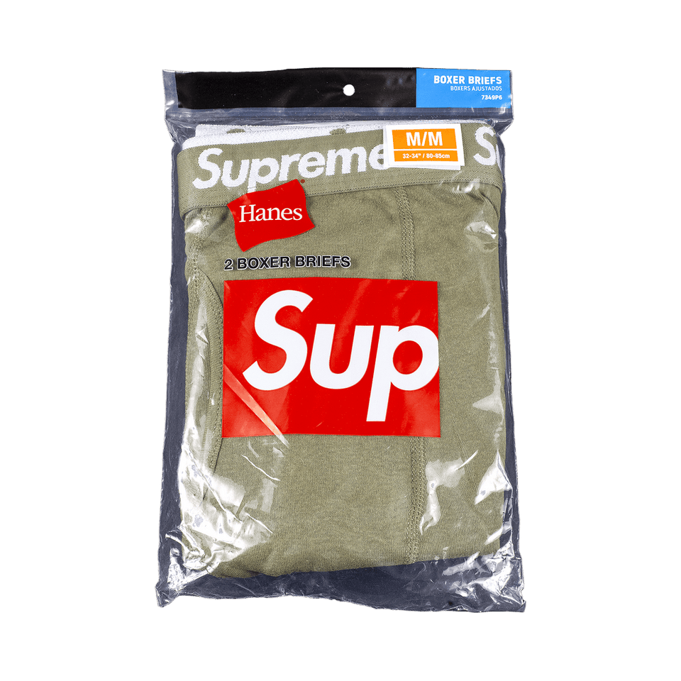 Supreme x Hanes Boxer Briefs (2 Pack) Olive
