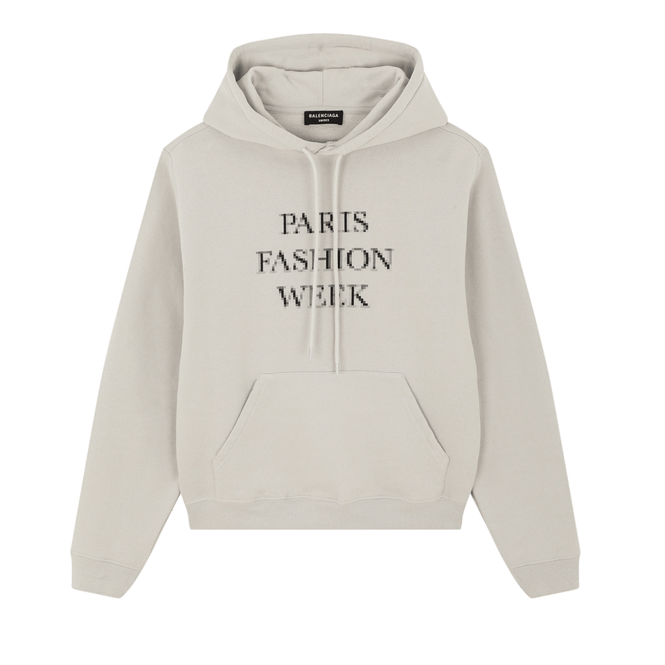Balenciaga Paris Fashion Week Cropped Hoodie Cement Grey/Black