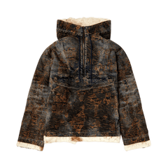 Diesel Distressed Denim Half Zip Anorak Jackets Blue
