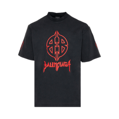Balenciaga Medium Fit T-Shirt Faded Black/Red