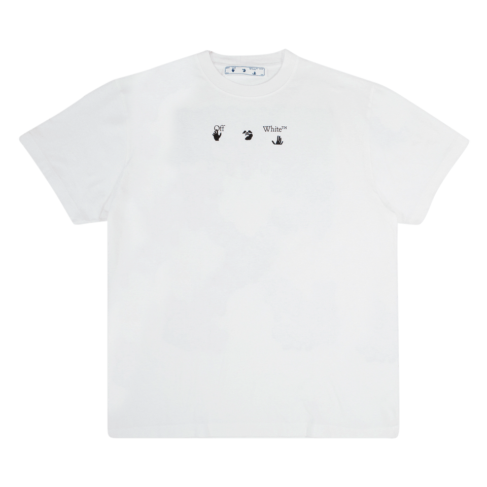 Off-White Marker Shorts-Sleeve Over T-Shirt White/Blue