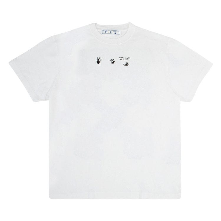 Off-White Marker Shorts-Sleeve Over T-Shirt White/Blue