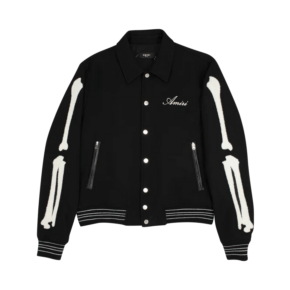 Amiri Bones Varsity Jacket Black