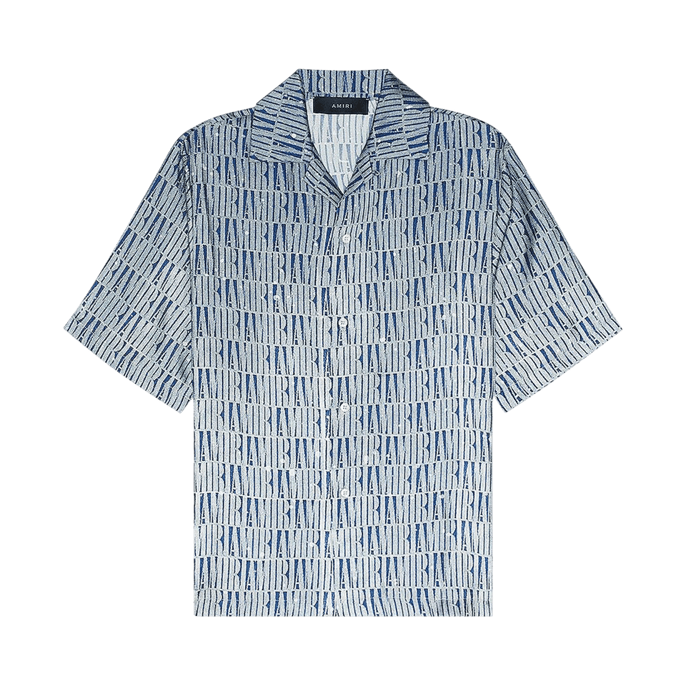Amiri Gradient Bowling Shirt Blue