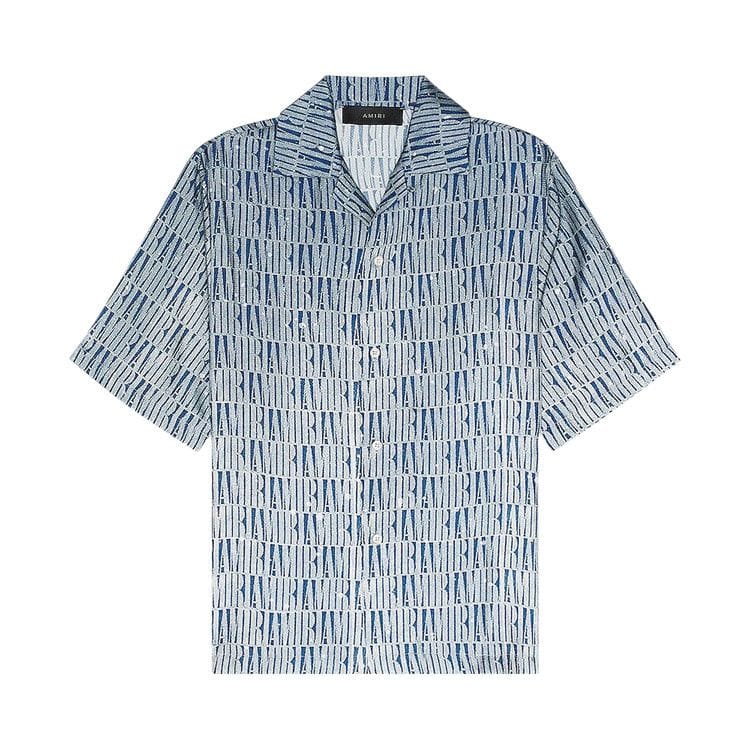 Amiri Gradient Bowling Shirt Blue