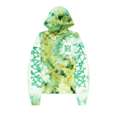 Amiri Tie Dye Bones Hoodie Green