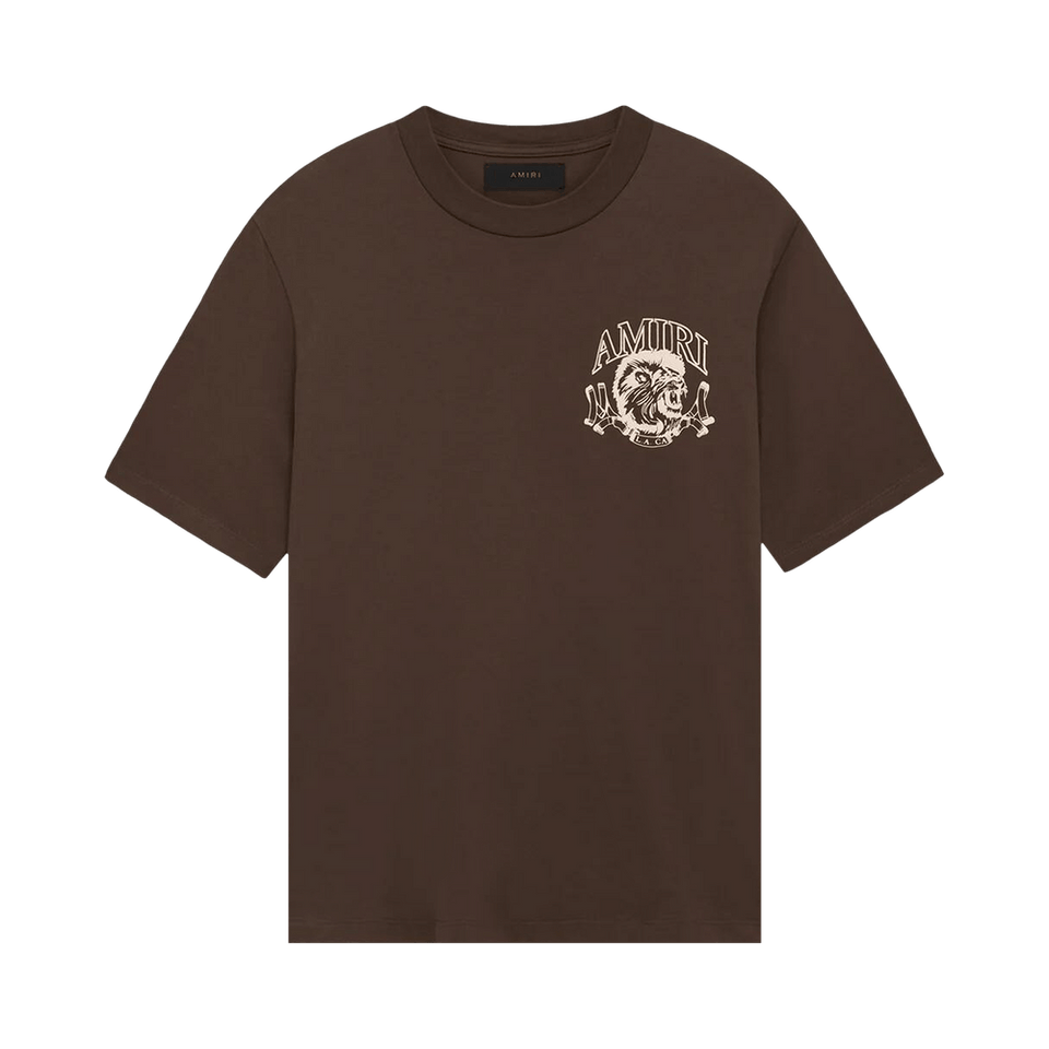 Amiri Lion Outline T-Shirt Dark Brown