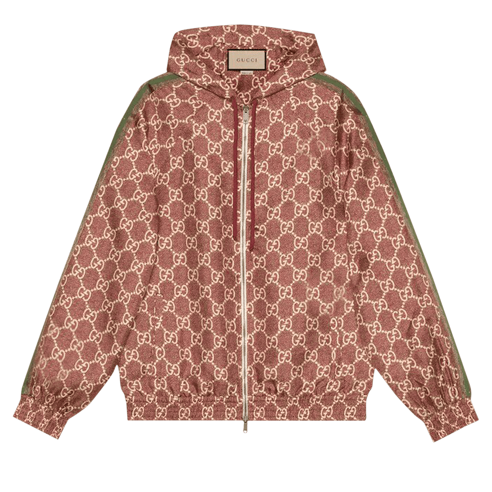 Gucci Logo Silk Jacket Sweet Berries/Rose