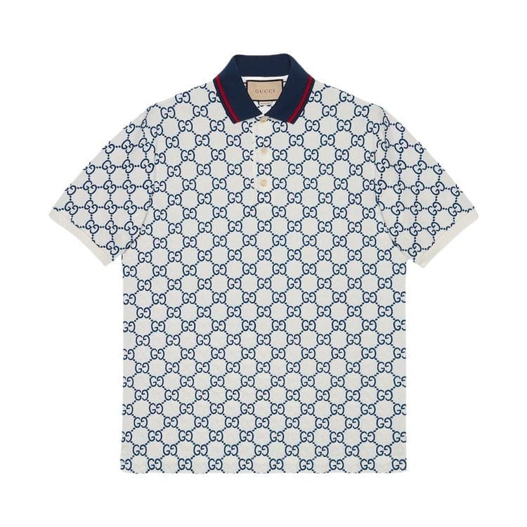 Gucci GG Stretch Polo White/Blue