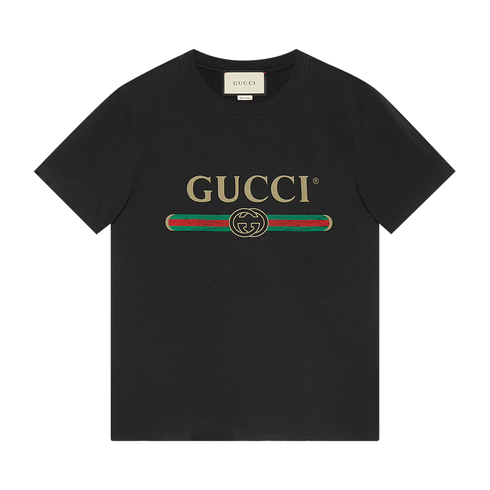 Gucci Washed Jersey Oversize T-Shirt Black