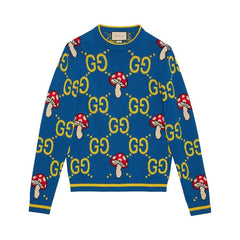 Gucci GG Wool Sweater Bluette/Multicolor
