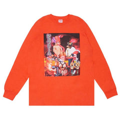 Supreme Sekintani La Norihiro Long-Sleeve T-Shirt Bright Orange