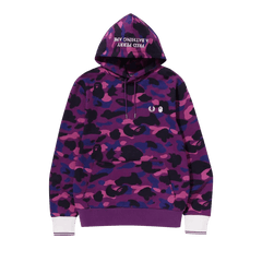 BAPE x Fred Perry Color Camo Pullover Hoodie Purple