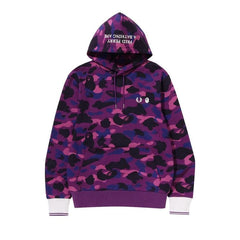 BAPE x Fred Perry Color Camo Pullover Hoodie Purple