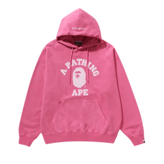 BAPE College Overdye Pullover Hoodie Pink