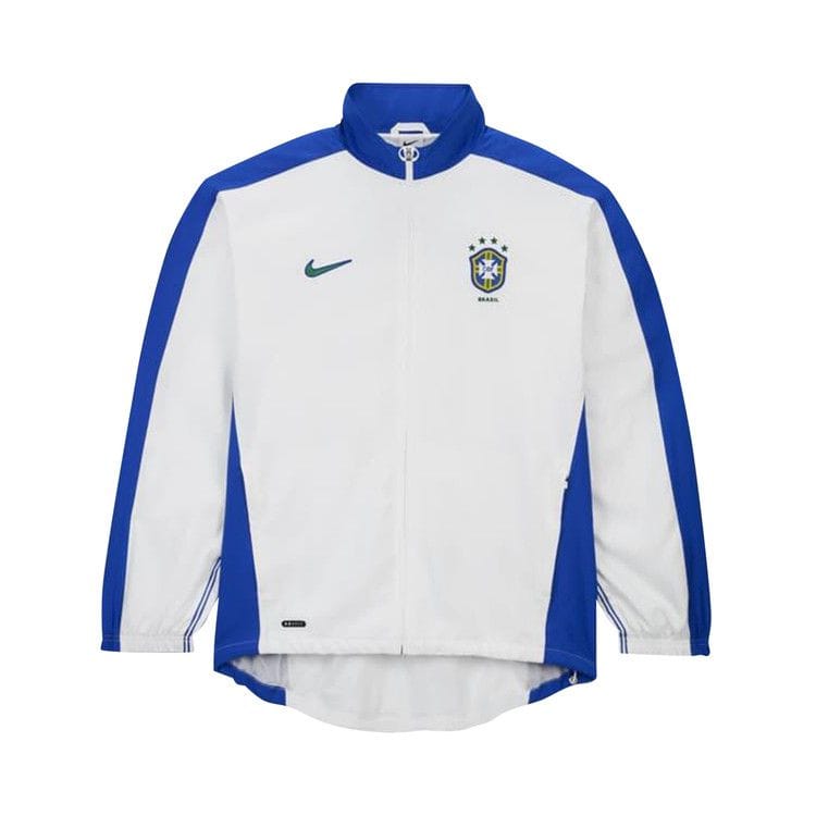 Nike Brazil 1998 Reissue Soccer Replica Track Jacket White/Lyon Blue/Lyon Blue