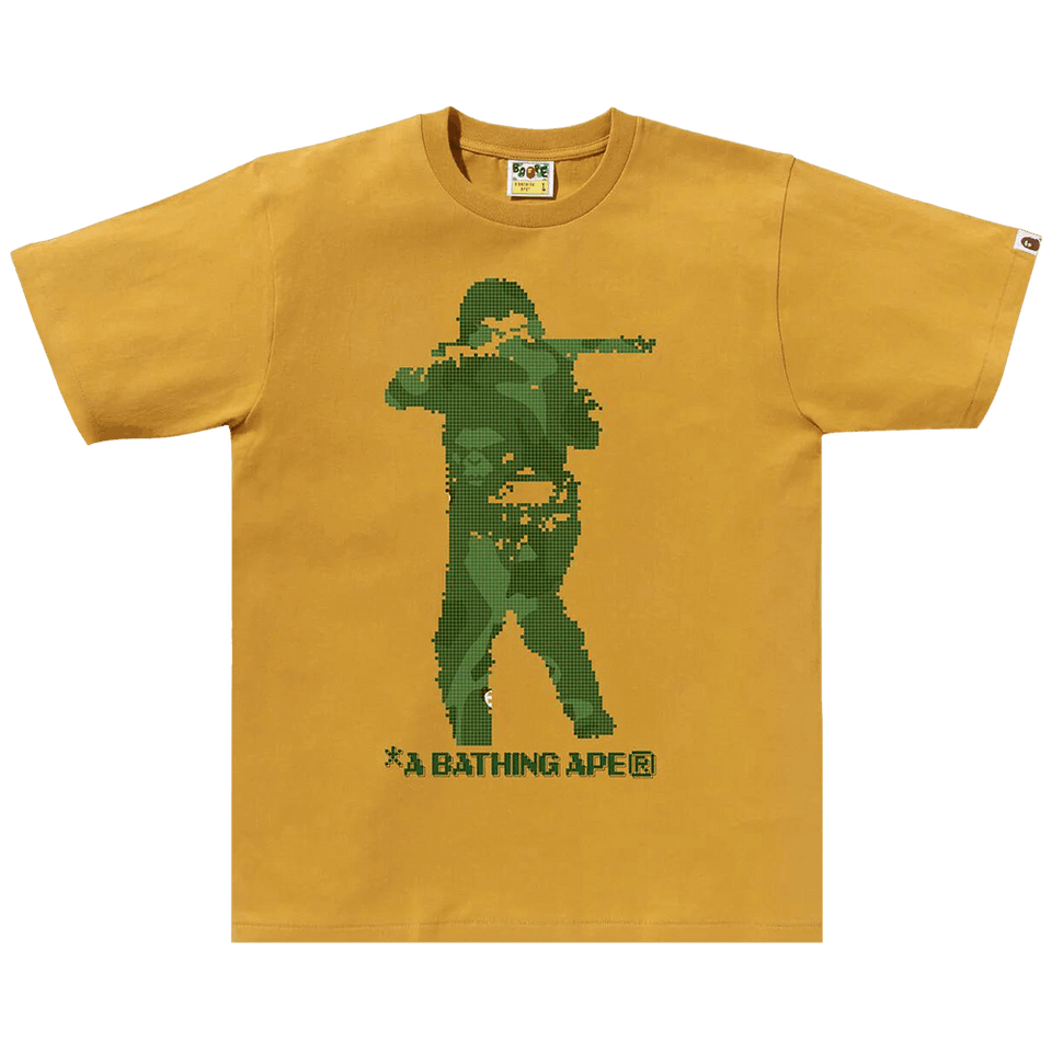 BAPE Bitmap Soldier T-Shirt Yellow