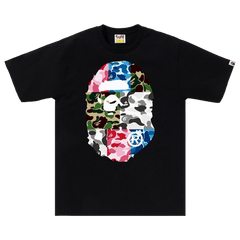 BAPE ABC Camo Crazy Big Ape Head T-Shirt Black