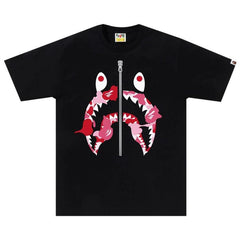 BAPE ABC Camo Rebuild Shark T-Shirt Black/Pink