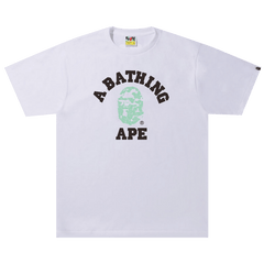 BAPE Text Code Camo College T-Shirt White