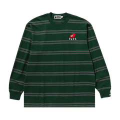 BAPE Ape Heart Hoop Long-Sleeve T-Shirt Green