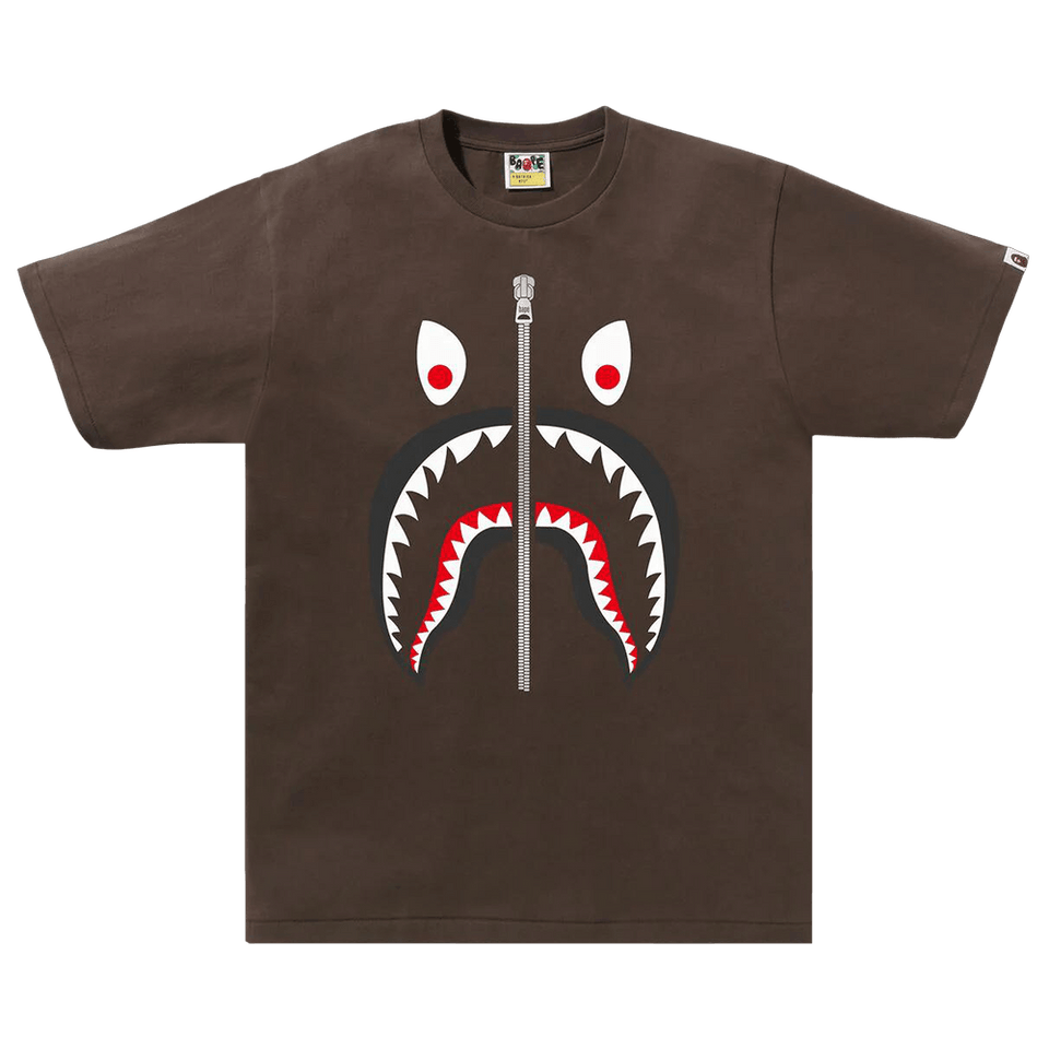 BAPE Mad Shark T-Shirt Brown