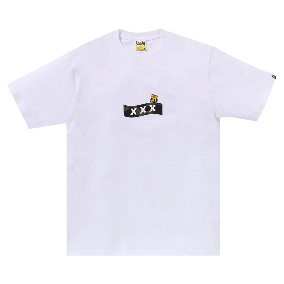 BAPE x GOD SELECTION XXX Tee 'White'