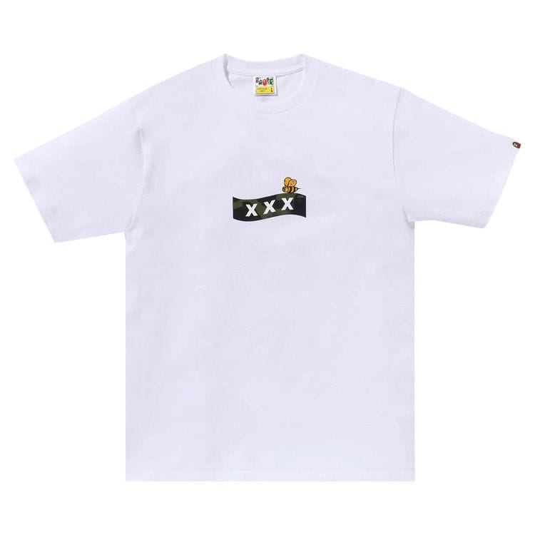BAPE x GOD SELECTION XXX Tee 'White'