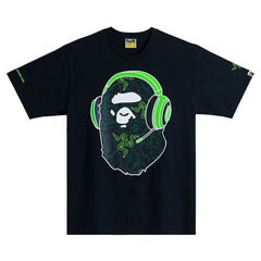 BAPE x Razer Neon Camo Ape Head T-Shirt Black