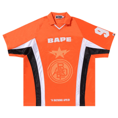 BAPE Multi Logo Relaxed Fit Soccer Jersey Orange