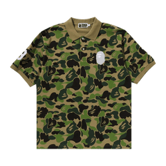 BAPE ABC Camo Large Ape Head Polo Green