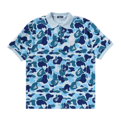 BAPE ABC Camo Large Ape Head Polo Blue