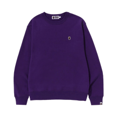 BAPE Ape Head One Point Relaxed Fit Crewneck Purple